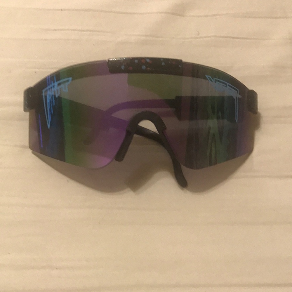 Polarized Black and Purple Sports Sunglasses